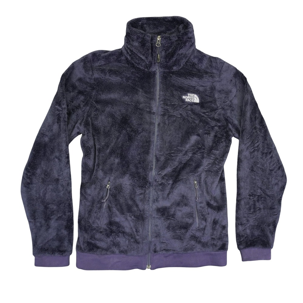 The North Face Osito 2 Fleece Jacket Womens Small Purple Full Zip Soft Mock Neck